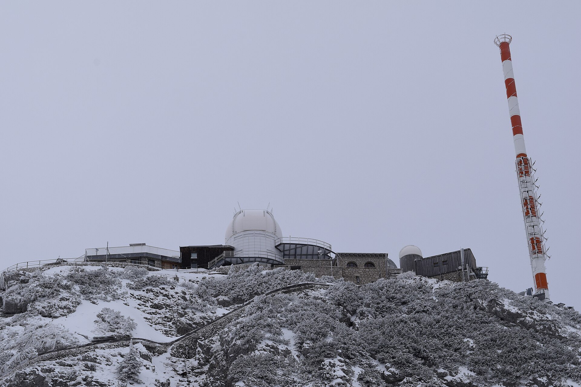 Wendelsteingipfel mit Observatorium und Funkanlage